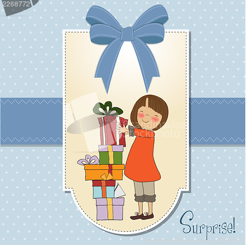 Image of young girl with gift