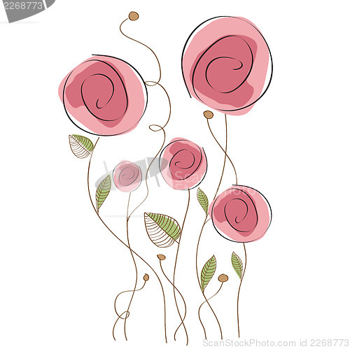 Image of delicate floral background
