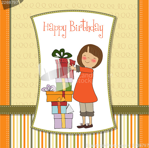 Image of young girl with gift