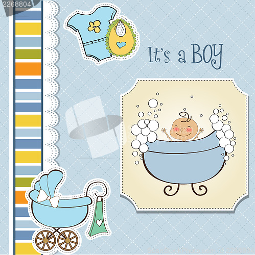 Image of baby boy shower card