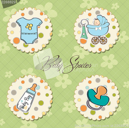 Image of cartoon baby boy items collection