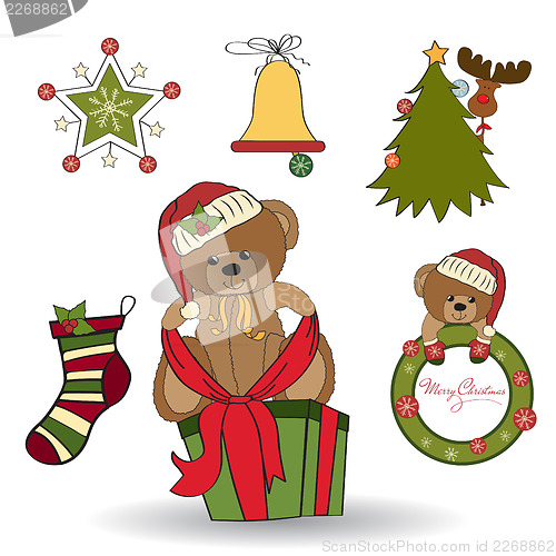 Image of Christmas decoration elements set