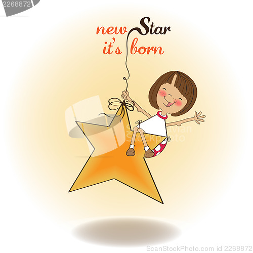 Image of new star it's born.welcome baby card