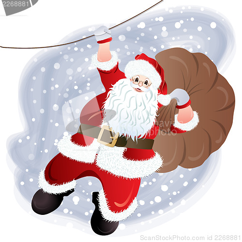 Image of Santa Claus, greeting card design