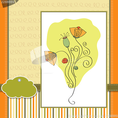 Image of thank you greeting card with flower