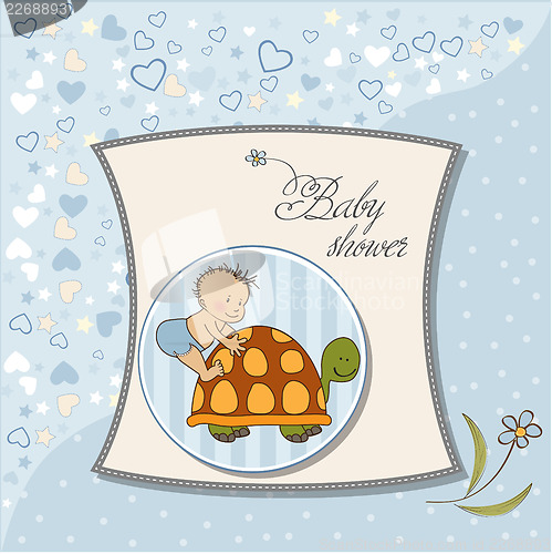 Image of funny baby boy announcement card