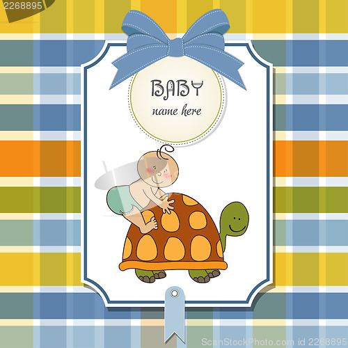 Image of funny baby boy announcement card