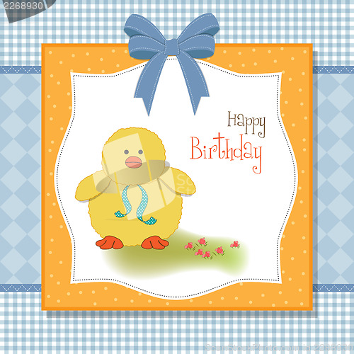 Image of birthday card with little duck