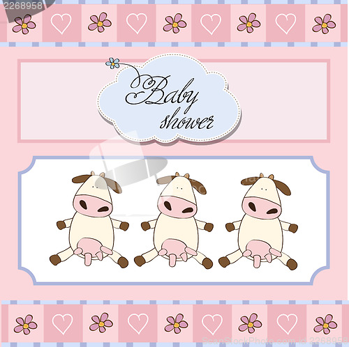 Image of baby twins shower card