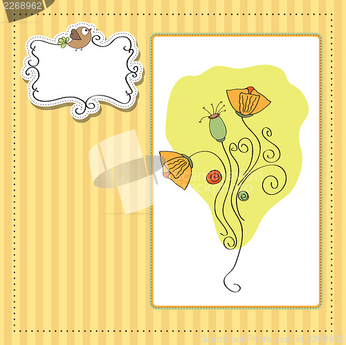 Image of thank you greeting card with flower