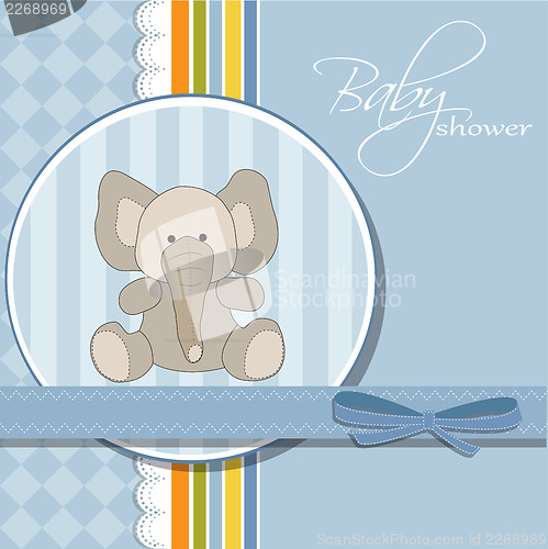 Image of new baby boy announcement card