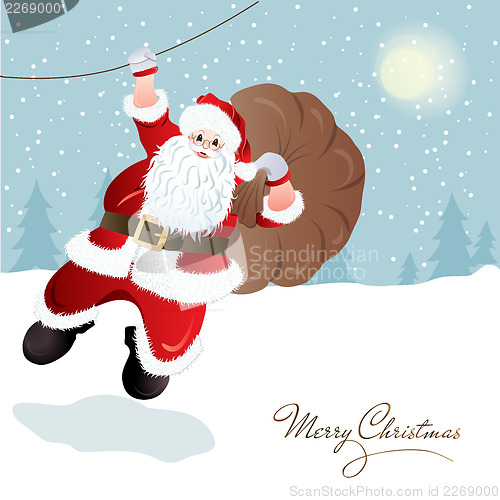 Image of Santa Claus, greeting card design