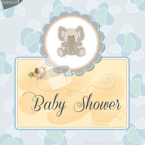 Image of romantic baby announcement card