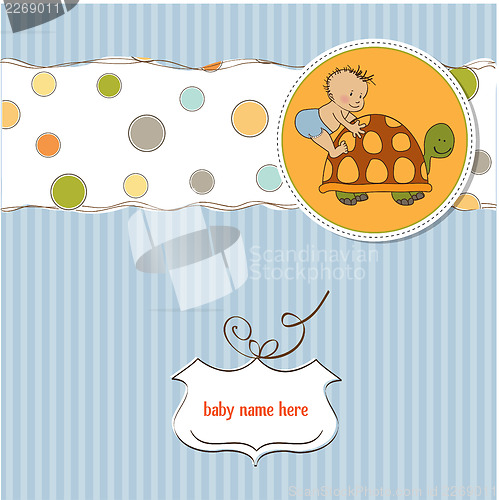 Image of funny baby boy announcement card