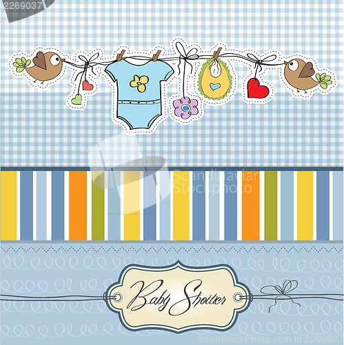 Image of baby boy shower card