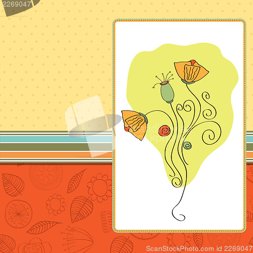 Image of thank you greeting card with flower