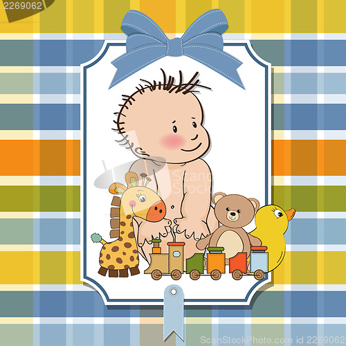 Image of baby boy shower card