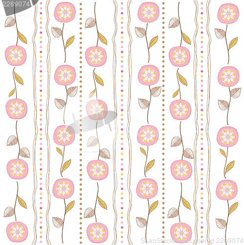 Image of seamless pattern background with flowers