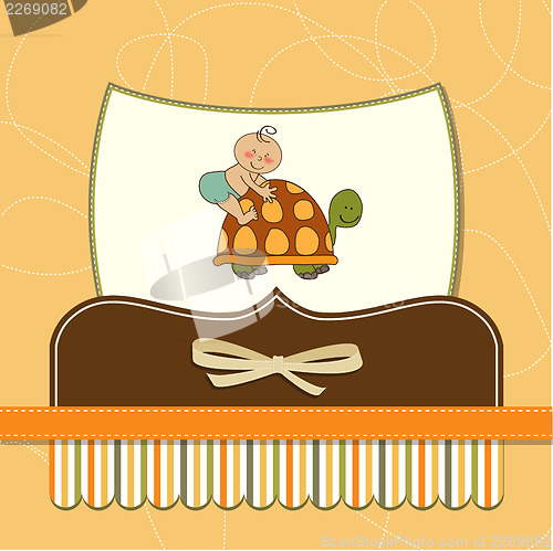 Image of funny baby boy announcement card