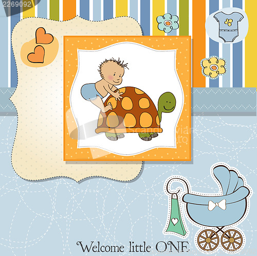 Image of funny baby boy announcement card