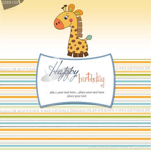 Image of birthday card with giraffe