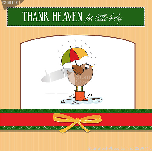 Image of new baby announcement card