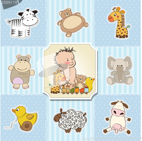 Image of baby shower card template