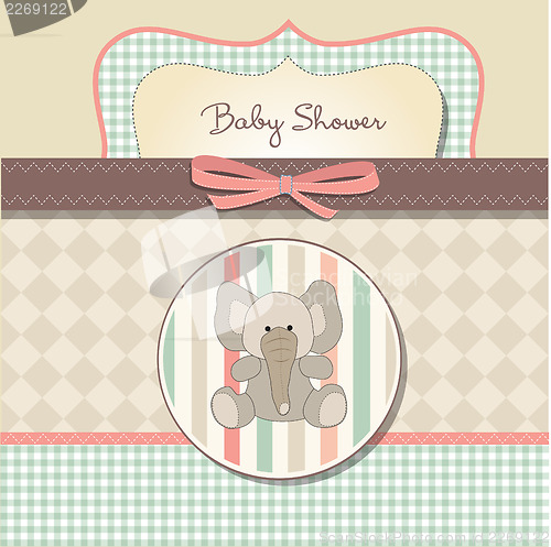 Image of romantic baby girl announcement card