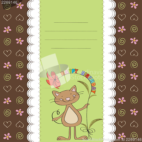 Image of birthday card with funny cat