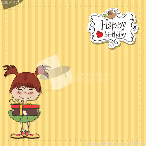Image of young girl with gift