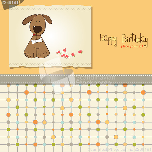 Image of birthday card with dog