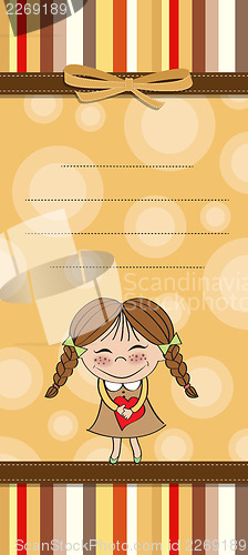 Image of cartoon greeting card with love