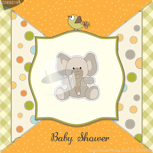 Image of romantic baby announcement card