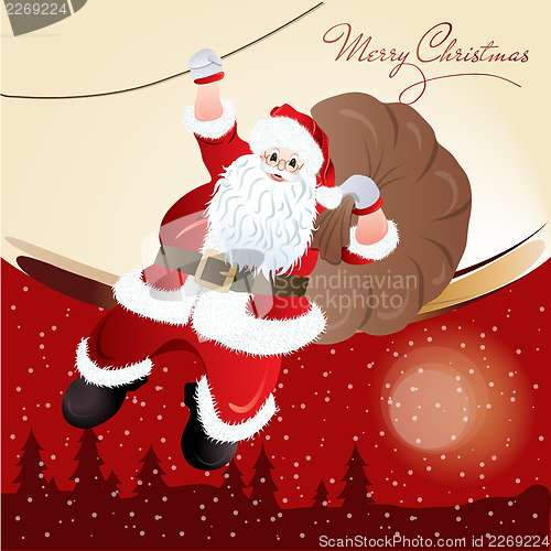 Image of Santa Claus, greeting card design