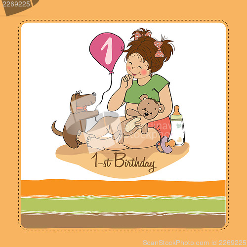 Image of little girl at her first birthday