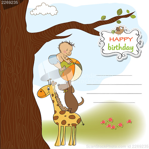 Image of funny cartoon birthday greeting card