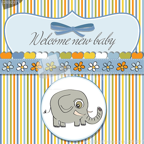 Image of new baby boy announcement card