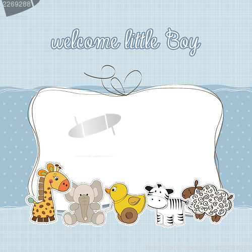 Image of baby boy shower card