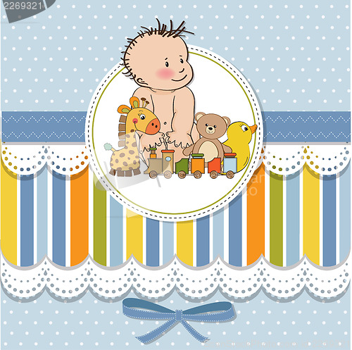 Image of baby boy shower card