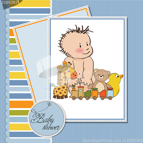 Image of baby boy shower card