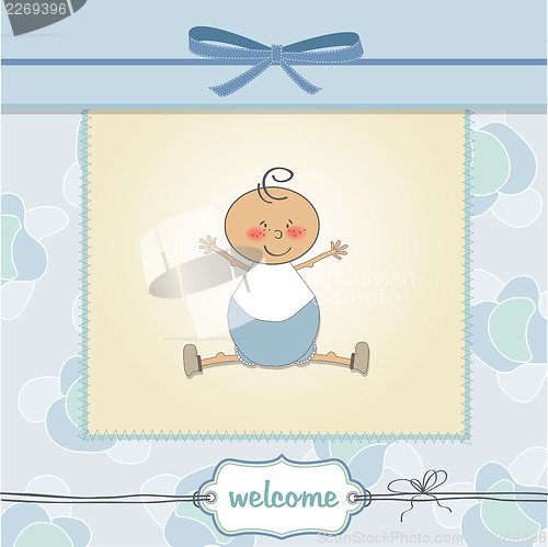 Image of delicate baby boy shower card