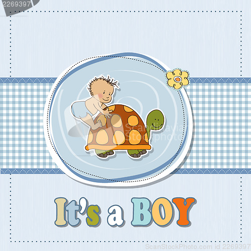 Image of funny baby boy announcement card