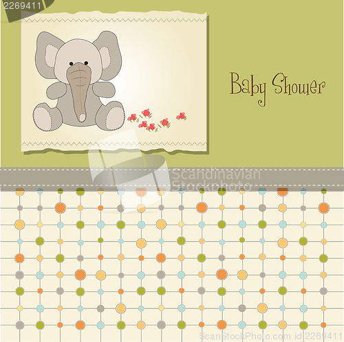 Image of baby shower card with elephant