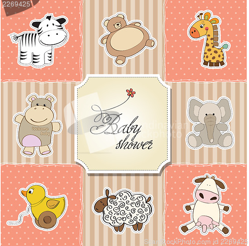Image of baby shower card template