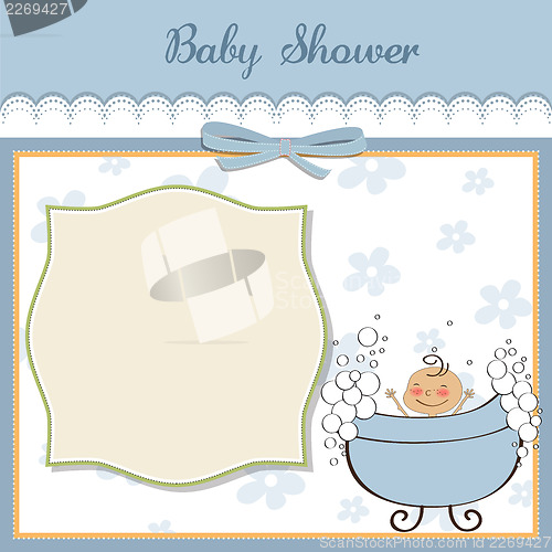 Image of baby boy shower card