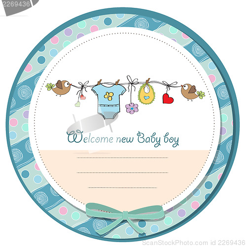 Image of baby boy shower card