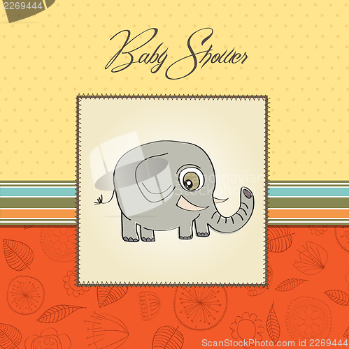 Image of romantic baby announcement card