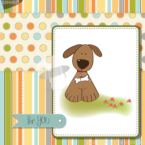 Image of birthday card with dog