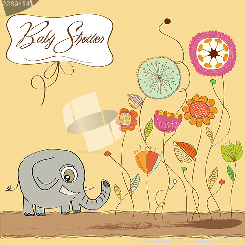 Image of romantic baby announcement card