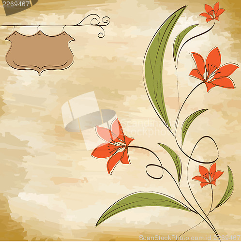 Image of romantic flowers background